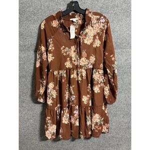 American Eagle Outfitters XS Floral Dress Long sleeve Date Night Mini  P16